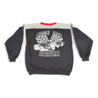 Vintage Jordache Sweater Black Red Lincoln Park Speedway Sport International Sweatshirt 80s Adult MEDIUM