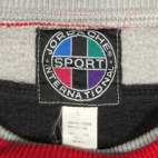 Vintage Jordache Sweater Black Red Lincoln Park Speedway Sport International Sweatshirt 80s Adult MEDIUM