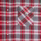 Vintage Ely Cattleman Western Shirt Red Black Plaid Pearl Snap 90s Adult EXTRA LARGE