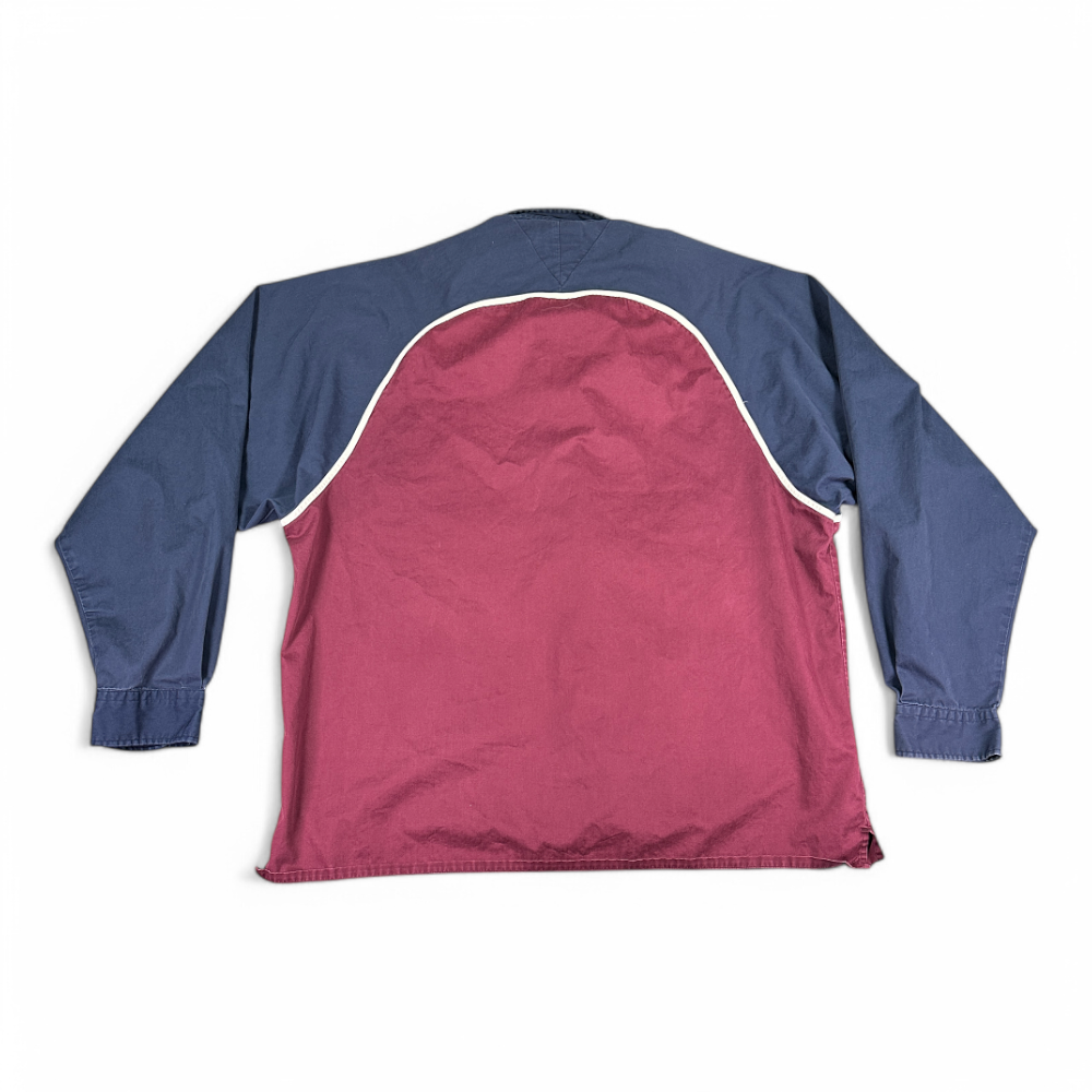 Vintage Tommy Hilfiger Shirt Red Blue Classics Zip Up 90s Adult EXTRA LARGE-3 Vintage Tommy Hilfiger Shirt Red Blue Classics Zip Up 90s Adult EXTRA LARGE