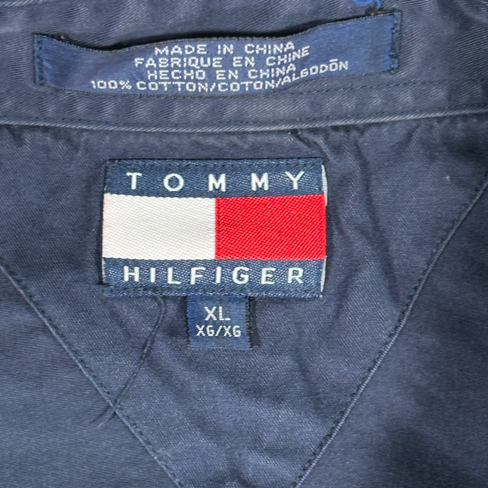 Vintage Tommy Hilfiger Shirt Red Blue Classics Zip Up 90s Adult EXTRA LARGE-5 Vintage Tommy Hilfiger Shirt Red Blue Classics Zip Up 90s Adult EXTRA LARGE