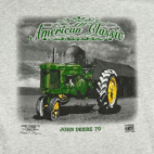 Vintage John Deere Shirt Gray Farming Tractor Model 70 American Classic 90s Adult EXTRA LARGE