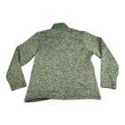 Eddie Bauer Sweater Brown Green Fleece 1/4 Quarter Zip Pocket Adult LARGE