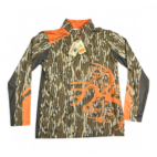 Legendary Whitetails Shirt Brown Orange Mossy Oak Camo Shoal Performance Adult MEDIUM