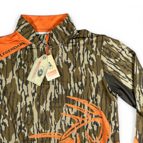 Legendary Whitetails Shirt Brown Orange Mossy Oak Camo Shoal Performance Adult MEDIUM