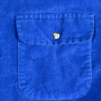 Vintage Corduroy Shirt Adult LARGE Blue Bonkers of London Buffalo Check 90s