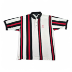 Vintage Indiana University Polo Shirt Adult MEDIUM White Black Red IU Gold 90s