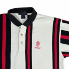 Vintage Indiana University Polo Shirt Adult MEDIUM White Black Red IU Gold 90s
