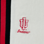 Vintage Indiana University Polo Shirt Adult MEDIUM White Black Red IU Gold 90s