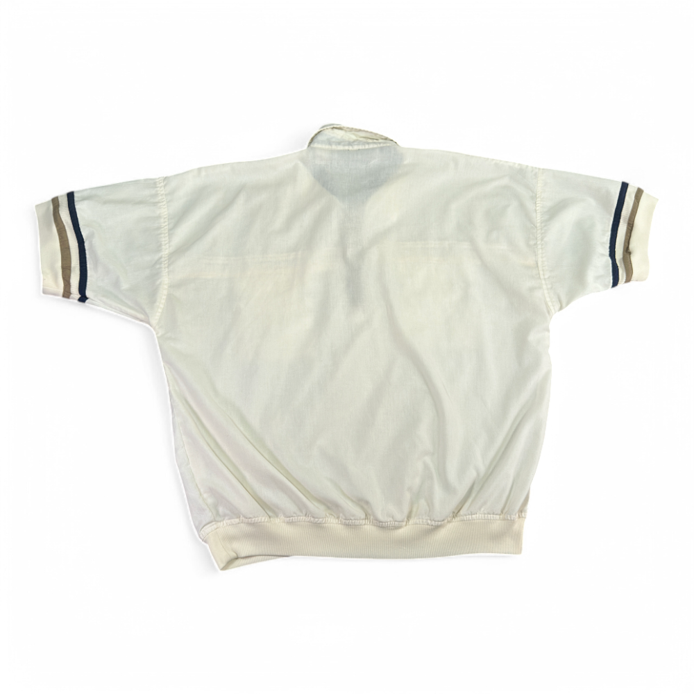 Vintage Colin Spykes Polo Shirt Adult EXTRA LARGE White Brown Blue Banded 90s-3 Vintage Colin Spykes Polo Shirt Adult EXTRA LARGE White Brown Blue Banded 90s