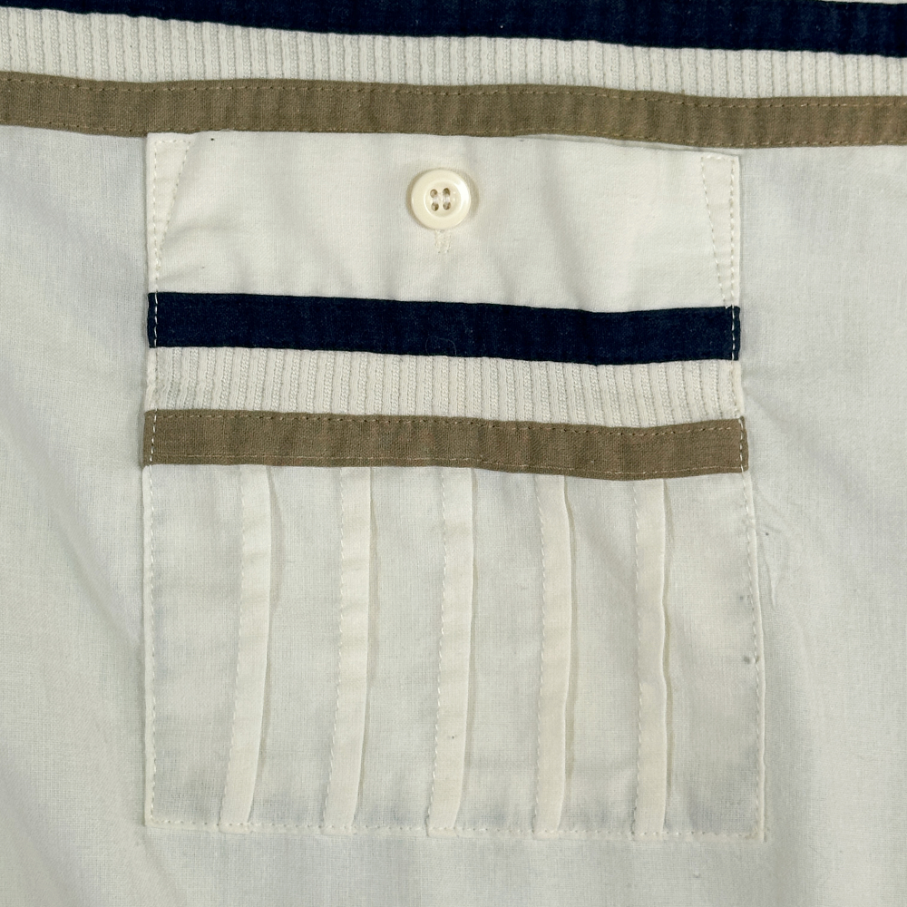Vintage Colin Spykes Polo Shirt Adult EXTRA LARGE White Brown Blue Banded 90s-4 Vintage Colin Spykes Polo Shirt Adult EXTRA LARGE White Brown Blue Banded 90s