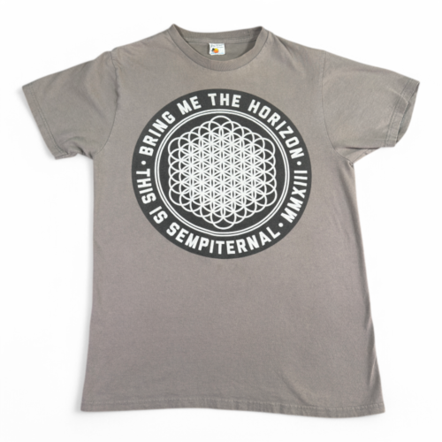 Bring Me the Horizon Shirt Adult MEDIUM Gray Band Tee Sempiternal 2013