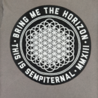 Bring Me the Horizon Shirt Adult MEDIUM Gray Band Tee Sempiternal 2013