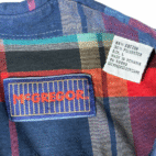 Vintage McGregor Shirt Adult LARGE Red Purple Green Patchwork Plaid Rainbow 80s