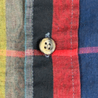 Vintage McGregor Shirt Adult LARGE Red Purple Green Patchwork Plaid Rainbow 80s