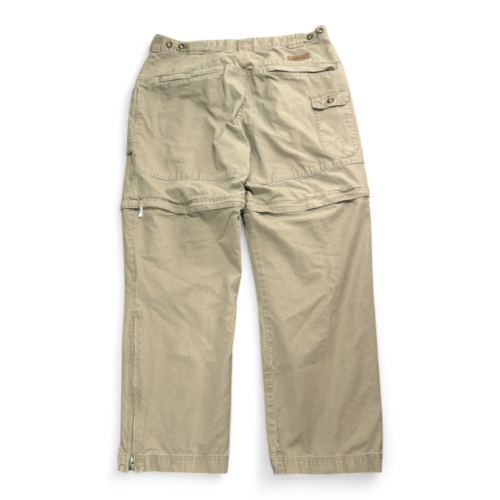 Vintage Cabelas Cargo Pants Mens 36x30 Brown Khaki Convertible Zip Shorts Hiking Outdoor Y2K