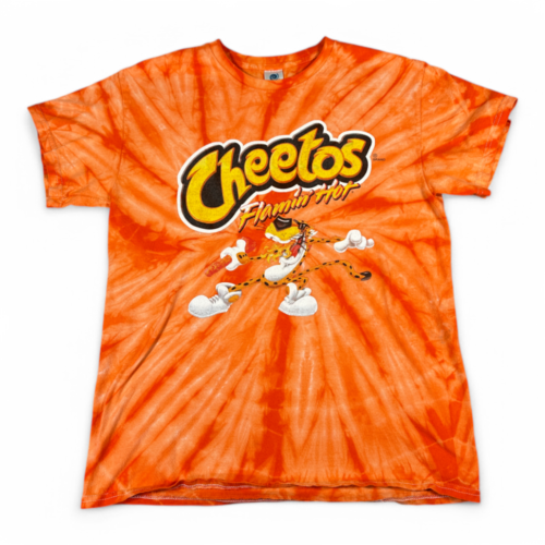 Cheetos Shirt Adult MEDIUM Orange Tie Dye Flamin Hot Chester Cheeta