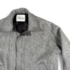 Vintage Ozark Trail Jacket Adult SMALL Gray Wool Bomber Quilted Lining 80s