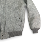 Vintage Ozark Trail Jacket Adult SMALL Gray Wool Bomber Quilted Lining 80s