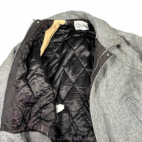 Vintage Ozark Trail Jacket Adult SMALL Gray Wool Bomber Quilted Lining 80s