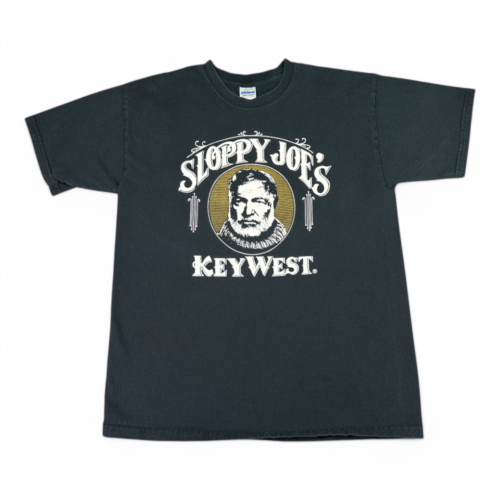 Sloppy Joes Shirt Adult LARGE Black Key West Ernest Hemingway Florida Bar Y2K