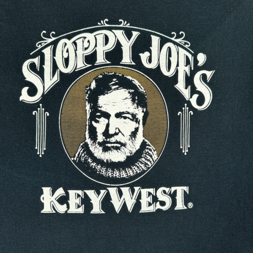 Sloppy Joes Shirt Adult LARGE Black Key West Ernest Hemingway Florida Bar Y2K