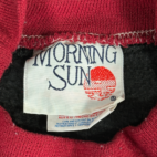 Vintage Autumn Leaves Sweater Adult MEDIUM Black Red Sweatshirt Double Collar 90s