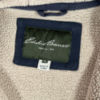 Eddie Bauer Sweater Adult EXTRA LARGE Blue Hoodie Zip Sherpa Lined Heavyweight