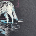Vintage Wolf Shirt Adult MEDIUM Black Wolves Moon Nature Puff Print 90s