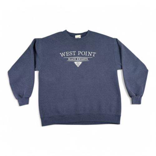 Vintage West Point Sweater Adult SMALL Blue Army Black Knights Spell Out 90s