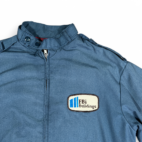 Vintage King Louie Jacket Adult SMALL Blue FBi Buildings Patch USA Union 80s
