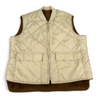 Vintage Hunting Vest Adult LARGE Brown Panhandle Slim Western Sherpa Reversible 70s