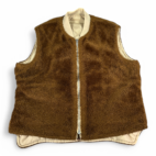 Vintage Hunting Vest Adult LARGE Brown Panhandle Slim Western Sherpa Reversible 70s