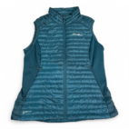 Eddie Bauer Vest First Ascent Womens MEDIUM Green Puffer Goose Down Pertex 800