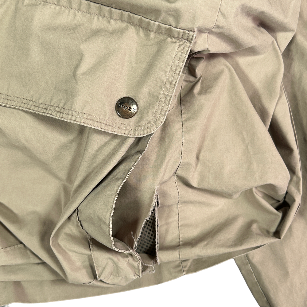 Vintage Izod Jacket Adult MEDIUM Brown Safari Field Mesh Outdoor Hooded 90s-12 Vintage Izod Jacket Adult MEDIUM Brown Safari Field Mesh Outdoor Hooded 90s