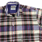 Cinch Western Shirt Adult EXTRA LARGE Purple White Plaid Rodeo Cowboy Work