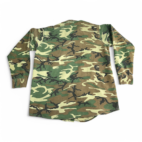 Vintage Camouflage Shirt Adult LARGE Green Brown Woodland Flannel Arctic 80s
