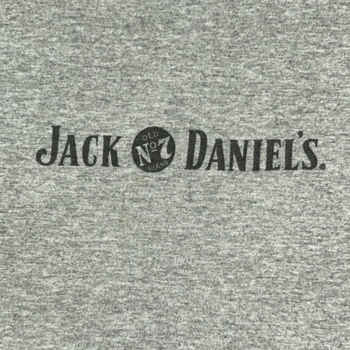 Vintage Jack Daniels Shirt Adult LARGE Gray Old Number 7 Whiskey Y2K