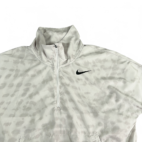 Nike Running Pullover Womens LARGE White Pullover Quarter Zip Brush Texture
