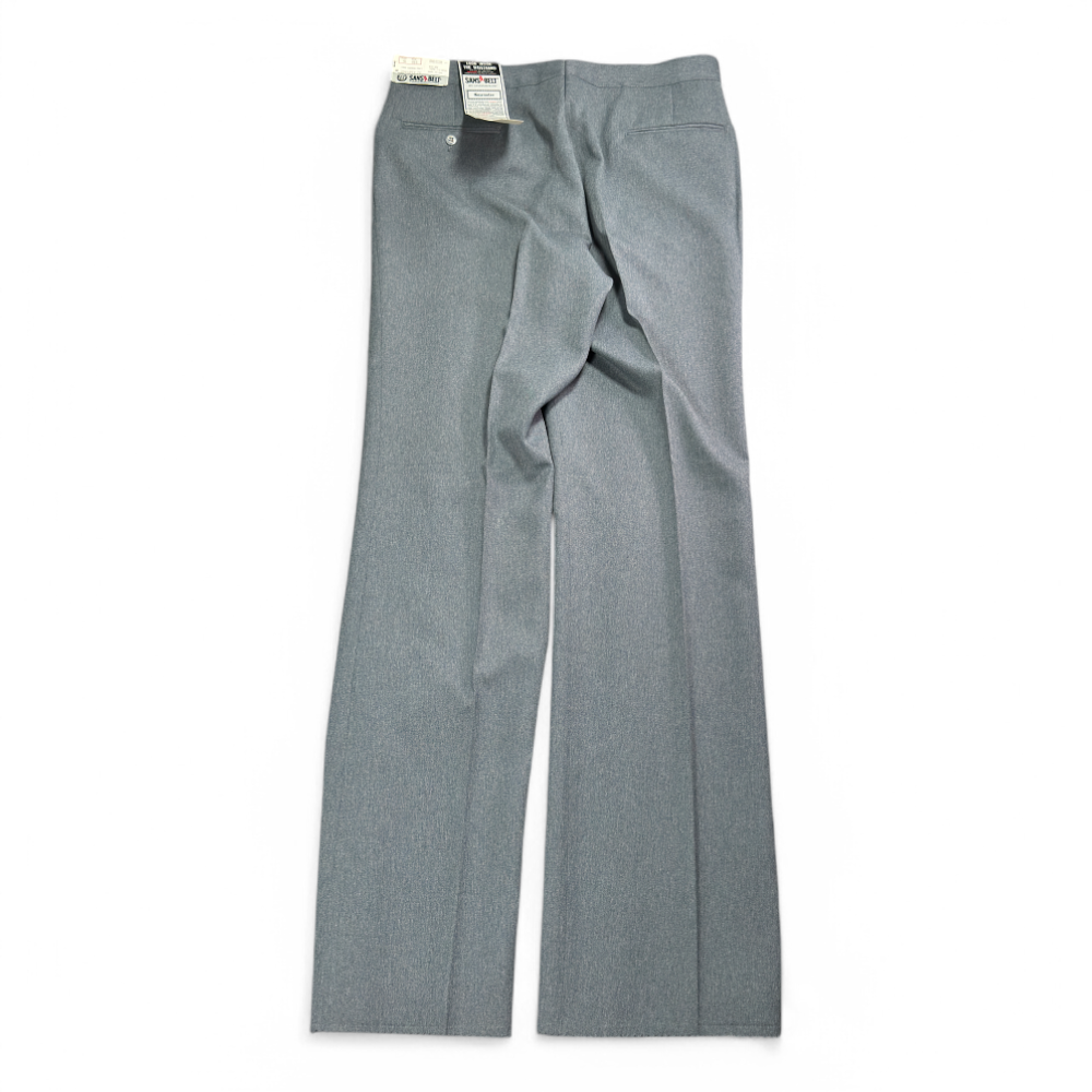 Vintage Sansabelt Pants Mens 36x32 Gray Jaymar Ruby Dress Slacks 70s Tags