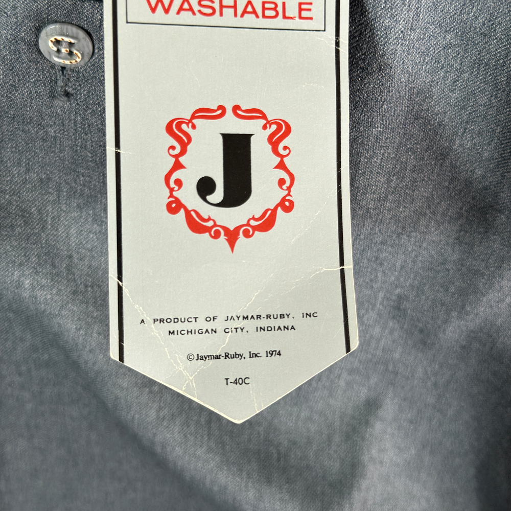 Vintage Sansabelt Pants Mens 36x32 Gray Jaymar Ruby Dress Slacks 70s Tags