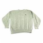 Vintage Izod Sweater Adult EXTRA LARGE Brown Cable Knit USA Golf Preppy 90s