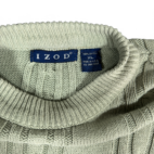 Vintage Izod Sweater Adult EXTRA LARGE Brown Cable Knit USA Golf Preppy 90s