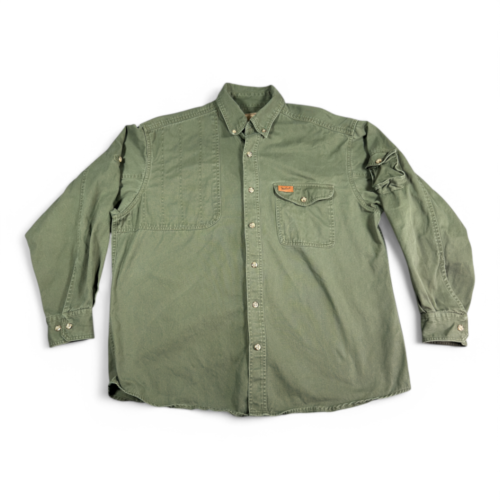 Vintage Woolrich Shooting Shirt Adult EXTRA LARGE Green Hunting Heavyweight Workwear