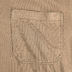 Vintage John Blair Polo Shirt Adult LARGE Brown Banded Pockets Long Sleeve 90s