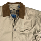 Vintage Van Heusen Chore Coat Adult EXTRA LARGE Brown Canvas Lined Quilted Barn Ranch 90s