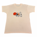 Vintage Keuka Lake Shirt Adult MEDIUM Pink Sailboat Sunset Graphic Nautical 80s