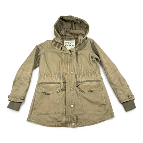 Garage Parka Womens MEDIUM Green Utility Coat Hooded Jacket Field Military