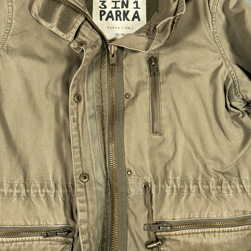 Garage Parka Womens MEDIUM Green Utility Coat Hooded Jacket Field Military-6 Garage Parka Womens MEDIUM Green Utility Coat Hooded Jacket Field Military