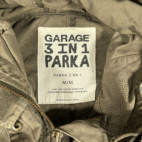 Garage Parka Womens MEDIUM Green Utility Coat Hooded Jacket Field Military
